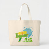 プールまたはビーチのおもちゃのためのパーソナライズな子供のバッグ ラージトートバッグ (正面)