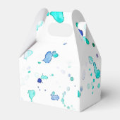 プールまたはビーチパーティー、水の色のスプラッシュ特典ボックス フェイバーボックス (裏面サイド)