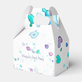 プールまたはビーチパーティー、水の色のスプラッシュ特典ボックス フェイバーボックス