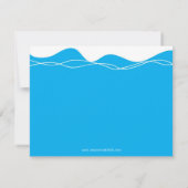 プールを囲んでのパーティのおもしろい 招待状 (裏面)