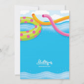 プールを囲んでのパーティのテーマの招待状 招待状 (裏面)