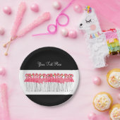 プールを囲んでのパーティのピンクのフラミンゴのデザイン ペーパープレート (パーティー)