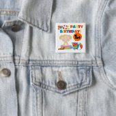 プールを囲んでのパーティの第1誕生日のTシャツおよびギフト 缶バッジ (インサイチュ)