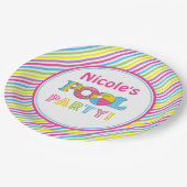 プールを囲んでのパーティの紙皿、女の子のプールを囲んでのパーティの装飾 ペーパープレート (アングル)