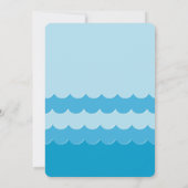 プールを囲んでのパーティの誕生日の招待状|の水泳の誕生日 招待状 (裏面)