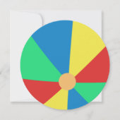 プールを囲んでのパーティ|のビーチボールの招待状 招待状 (正面)