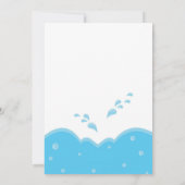 プールを囲んでのパーティ-女の子 招待状 (裏面)