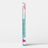 プールを持つ犬のフロート、ヴィンテージパターン。 Case-Mate iPhoneケース (裏面 / 左)