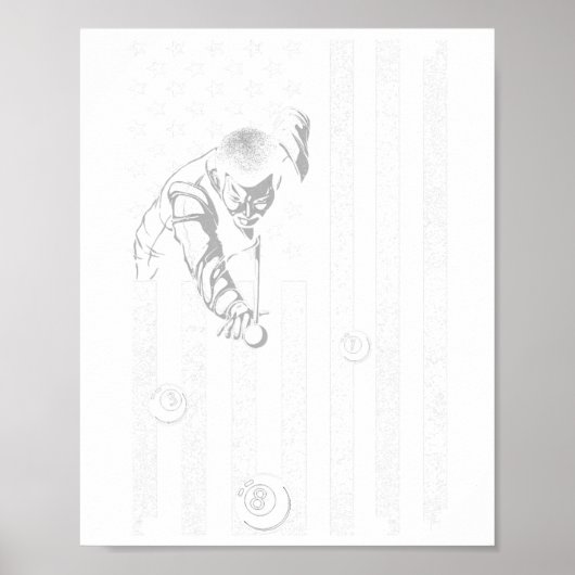 プールアおもしろいート女子男性へビリヤード恋人ウスポー ポスター (正面)