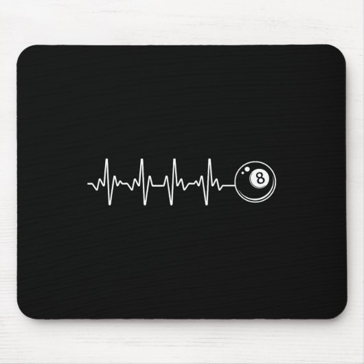 プールアート女子男性へビリヤード恋人8 LlプールP マウスパッド (正面)