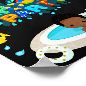 プールウェルカムパーティーのサイン男の子のスプラッシュswimおもしろい ポスター (角)