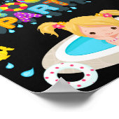 プールウェルカムパーティーサインガールサマースイミングパーティー ポスター (角)