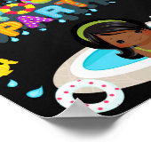 プールウェルカムパーティーサインガールビーチ水おもしろいパーティー ポスター (角)