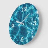 プールウォーターアクリル壁時計 ラージ壁時計 (傾斜)