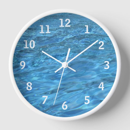 プールウォーターズウォールクロック 壁時計 (正面)