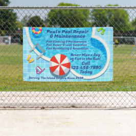 プールカスタマイズ保守修理サービス事業 横断幕