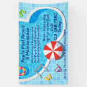 プールカスタマイズ保守修理サービス事業 横断幕 (縦)