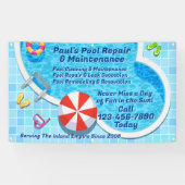 プールカスタマイズ保守修理サービス事業 横断幕 (横)