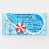 プールカスタマイズ保守修理サービス事業 横断幕 (横)