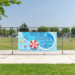 プールカスタマイズ保守修理サービス事業 横断幕