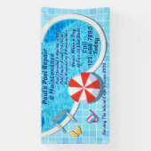 プールカスタマイズ保守修理サービス事業 横断幕 (縦)