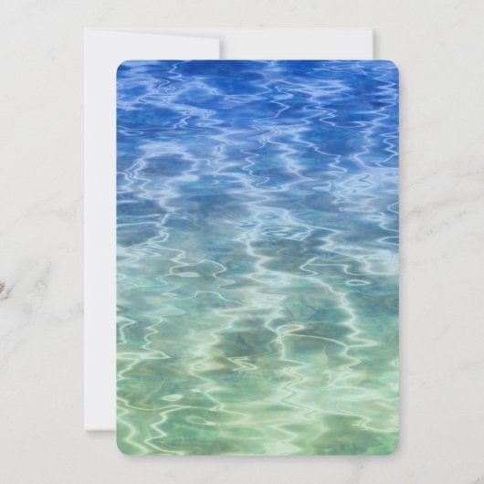 プールカッコいいを通る |子供の誕生日 招待状 (裏面)