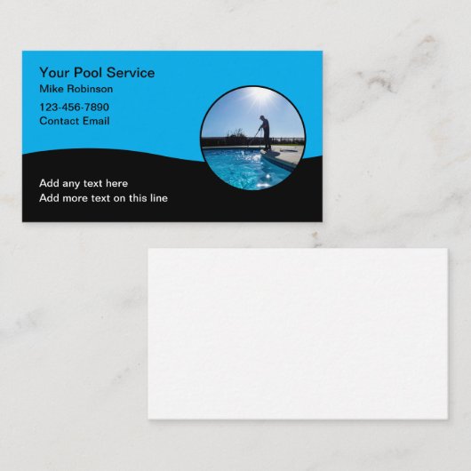 プールカッコいいサービスの名刺 名刺 (正面/裏面)