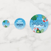 'プールカッコいいパーティー'誕生日スプラッシュ! コンフェッティ (裏面)