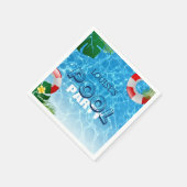 プールカッコいいパーティー |水泳誕生日 スタンダードカクテルナプキン (角)
