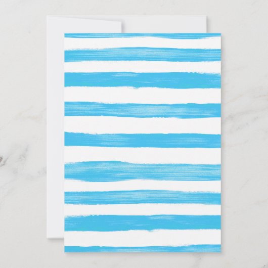 プールカラフルパーティーウォーターガン誕生日 招待状 (裏面)