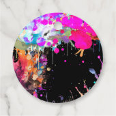 プールカラフルパーティー誕生日、任意の年齢、ありがとう フェイバータグ (裏面)