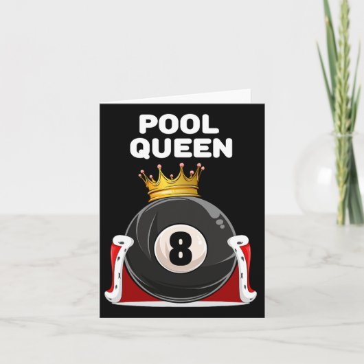 プールクイーンガールズプールウィメンズビリヤード カード (正面)