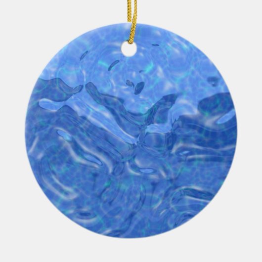 プールクリスマスの装飾の夢 セラミックオーナメント (正面)