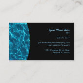 プールクリーナースローガンビジネスカード 名刺 (裏面)