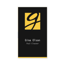 プールクリーナービジネスカードモノグラムブロック