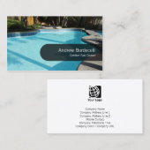 プールクリーナービジネスカード澄んスイミングプール 名刺 (正面/裏面)
