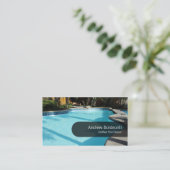 プールクリーナービジネスカード澄んスイミングプール 名刺 (スタンド正面)