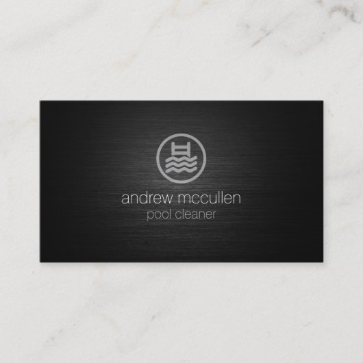 プールクリーナーホームサービスウォーターアイコン 名刺 (正面)