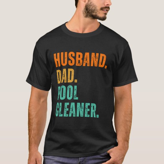 プールクリーナー技術者の衣服夫パパ Tシャツ (正面)