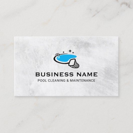 プールクリーニングとメンテナンスサービスのプロフェッショナル 名刺 (正面)