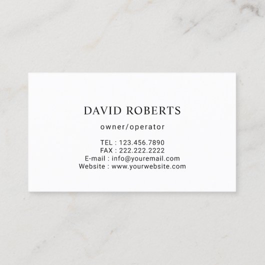 プールクリーニングとメンテナンスサービス 名刺 (裏面)