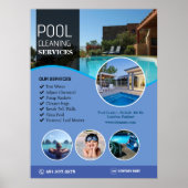 プールクリーニングサービスカスタムのポスター ポスター (正面)