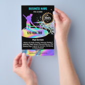 プールクリーニングサービスプールのメンテナンスと修復 チラシ (ハンドル)