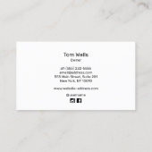 プールクリーニングサービスロゴ名刺 名刺 (裏面)