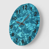 プールクロック – ラウンド ラージ壁時計 (傾斜)