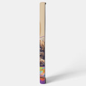 プールクールで子どもじりしている猫アート SAMSUNG GALAXYケース (左側面)