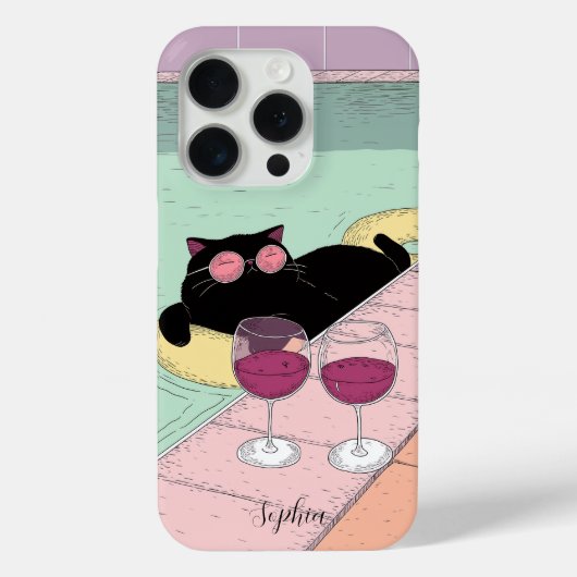 プールクールのiPhone / iPadケースで猫 Case-Mate iPhoneケース (裏面)