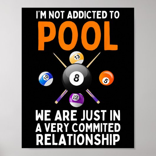 プールクールアート女子男性へ男子ビリヤード8ボールP ポスター (正面)