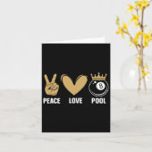 プールクールデザイン女子男性へビリヤード8ボールポー カード (黄色い花)