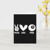 プールクールデザイン女子男性へビリヤード8ボールポー カード (黄色い花)